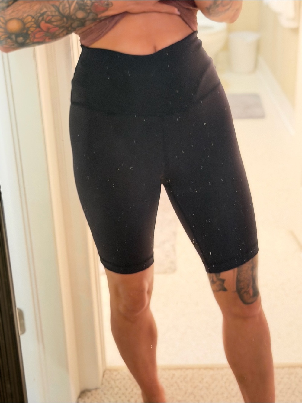 lululemon athletica Black High-Rise Bike Shorts